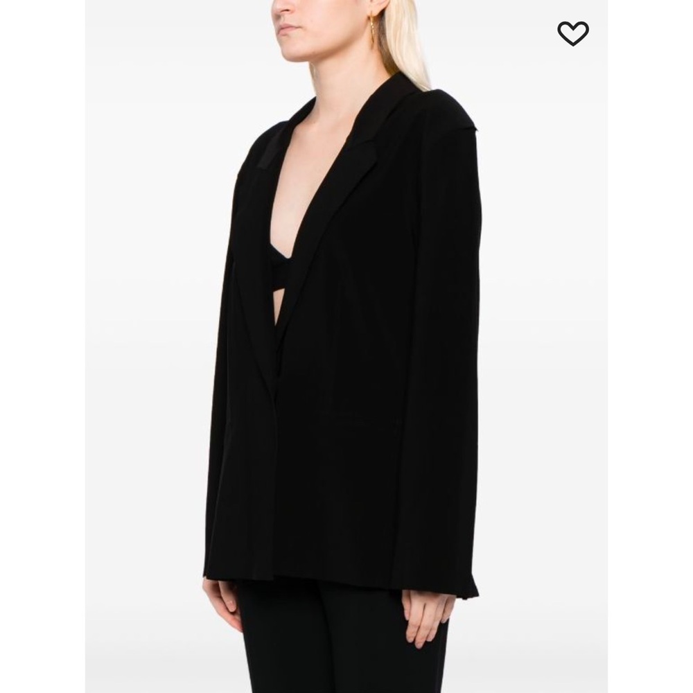 Norma Kamali East Fit Single Breasted Blazer in black size xs oversized fit
